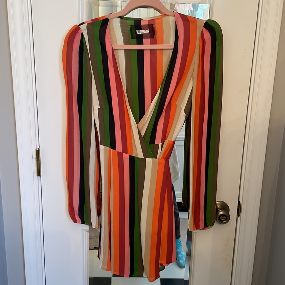 Reformation Striped Polk Dress - Picture 3 of 4